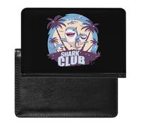 Shark Club Ocean Week Porta passaporto per uomo donna in pelle PU custodia passaporto portafoglio da viaggio