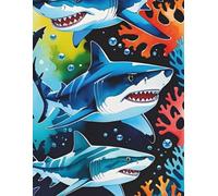 Shark Composition Style Notebook for Kids: Fun Shark Journal for Kids - Ocean Theme Writing Book for Students, Gifts, or Back to School - 150 Lined Pages, Letter Size