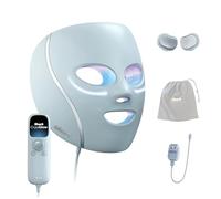 Shark CryoGlow FW312 - Maschera viso a LED con raffreddamento sotto gli occhi, anti-invecchiamento e impurità, LED rosso e blu, terapia della luce a infrarossi, USB-C, telecomando, custodia, cinghie