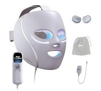 Shark CryoGlow FW312PL - Maschera a LED (FSA/HSA*) con raffreddamento sotto gli occhi, anti-invecchiamento e riparazione delle imperfezioni, LED rosso e blu, terapia della luce a infrarossi, USB-C