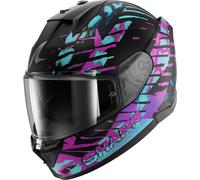 SHARK Casco integrale D-Skwal 3 Reptaia – Nero-porpora – Taglia S Uomo