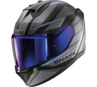 Shark D-Skwal 3 Sizler Casco, nero-grigio-blu, taglia S per maschi