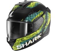 Shark D-Skwal 3 Speed-Vib, casco integrale XS female Opaco Nero/Verde/Giallo