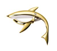 Shark Design Metal Spring Capo for Electric, Acoustic, Classical Guitars & Ukuleles. Lightweight, durable with strong spring for secure fret grip. Fun, eye-catching novelty capo.