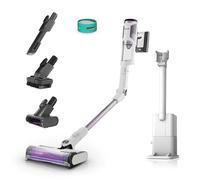 Shark Detect Clean E Empty, aspirapolvere senza filo, DirtDetect, aspirazione potente, base a svuotamento automatico 2 L, autonomia 60 min, Anti Hair Wrap, accessori, inclusi, bianco IW3613EUT