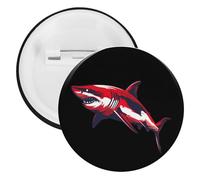 Shark Diver Scuba Buttons Pin Distintivi Banda Stagnata Spille Mestieri per Camicie Vestiti Borsa Accessorio, 12PCS, plastica e latta