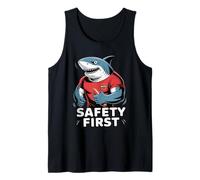 Shark divertente come un bagnino con sicurezza prima Canotta