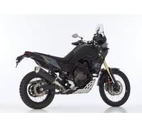 SHARK EXHAUST DSX-5 alluminio elosordiato/estremità lucidata in acciaio inox nero, nero