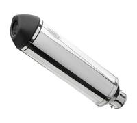 SHARK EXHAUST DSX-5 lucidato alluminio / estremità rivestita in acciaio inossidabile argento nero nero, argento