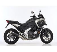 SHARK EXHAUST DSX-5 alluminio elosordiato/estremità lucidata in acciaio inox nero, nero