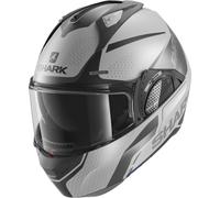 Shark EVO-GT Encke, casco modulare XS male Opaco Argento/Grigio Scuro/Nero