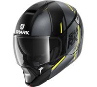 Shark Evojet Vyda Mat Caschi modulari, nero/giallo, Taglia XS (53/54)