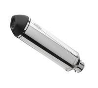 SHARK EXHAUST DSX-5 lucidato alluminio / estremità rivestita in acciaio inossidabile argento nero nero, argento