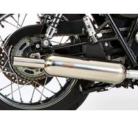 SHARK EXHAUST Retro Classic alta lucentezza in acciaio inox argento, argento