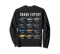 Shark Expert Chart Kids Boys Men Ocean Species Felpa