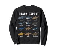 Shark Expert Chart Kids Boys Men Ocean Species Felpa