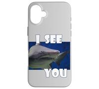 Shark Eye I See You Silly Funny Custodia per iPhone 16 Plus