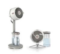 Shark FlexBreeze Pro Mist, Ventilatore per Interni ed Esterni, FA300WHEU | Senza Filo, con Nebulizzatore, Portatile, Raggio 20m, a Piantana o da Tavolo, 5 Velocità, Silenzioso, Telecomando, Tortora
