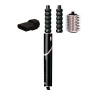 Shark FLEXSTYLE Styler e Asciugacapelli 3 en 1, con Arricciacapelli, Spazzola Ovale Volumizzante, Concentratore e Custodia da Viaggio, Senza Danni da Calore, Nero/Oro Rosa, HD426EU