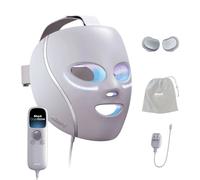 Maschera Shark CryoGlow con raffreddamento del contorno occhi, LED rossi e blu, terapia a luce infrarossa, USB-C, telecomando, custodia, fascette regolabili, Lilla freddo FW312EUPL