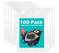 Shark Messmaster Accessori, sacchetti di plastica sottovuoto compatibili con aspirapolvere Shark MessMaster PortableWet Dry VS100, VS101, VS100C (100 pezzi)