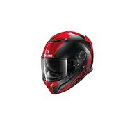 SHARK NC, Casco Moto Unisex-Adult, Nero/Rosso, M