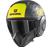Shark NC, Casco Moto Uomo, Grigio/Nero/Fluo, XL