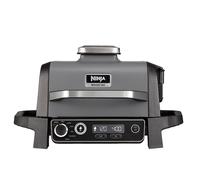 Barbecue Elettrico, Aaffumicatore e Friggitrice ad Aria da Esterno con 7 Funzioni di Cottura Potenza max 2400 Watt Colore Nero