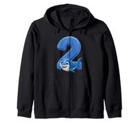 Shark Number 2 Birthday Ocean Kids Party 2nd Beach Fish Two Felpa con Cappuccio