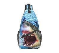 Shark Open The Mouth Wide And Prepare Attack Donna Uomo Zaino Monospalla Multitasche Borsello Tracolla Leggera Borsa A Tracolla Per Outdoor Ciclismo Lavoro Campeggio