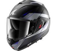 Shark OXO Mekarium, casco modulare L male Opaco Nero/Argento/Blu
