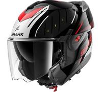 Casco Modulare Shark Oxo Rydger Nero Argento Rosso M