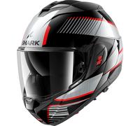 Shark OXO Sikter, casco flip up XXL female Nero/Argento/Rosso