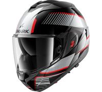 Shark Oxo Sikter Casco, nero/argento/rosso, Taglia XS (53/54)
