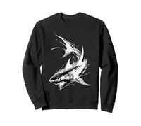 Shark Paint Ocean Animal Lover Marine Life Uomini Donne Bambini Felpa