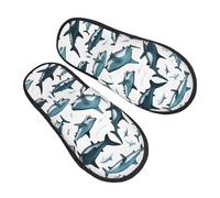Shark Pattern With Various Gestures Donna Uomo Pantofole Calde Scarpe Di Cotone Morbide Ciabatte Per Interno Casa Esterno M