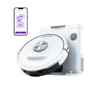 Shark PowerDetect Aspirapolvere Robot Autosvuotante, Mappatura 3D LiDAR, Antiallergeni, Antiodore, Evitamento Ostacoli NeverStuck, Tappeti, Pavimenti, Peli di Animali, Wi-Fi, App, Bianco, AV2820VEEUWH