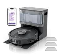Shark PowerDetect Robot Aspirapolvere e Mop 2 in 1, NeverTouch 30 giorni Auto-Riparabile, con Navigazione 3D e LiDAR, NeverStuck Ostacolo Bypass, WiFi/App/Alexa, Nero RV2800YEUK
