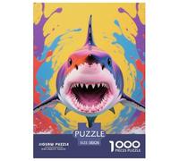 Shark Puzzle Giochi Educativo 1000 Elementi Classici Fierce Sea Beasts Puzzle Decorazione Perfetta Giochi-rompicapo Per Adulti E Ragazzi 38x26cm/1000pcs