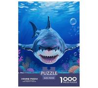 Shark Puzzle Giochi Educativo 1000 Elementi Classici Fierce Sea Beasts Puzzle Decorazione Perfetta Giochi-rompicapo Per Adulti E Ragazzi 70x50cm/1000pcs