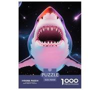 Shark Puzzle Intrattenimento Creativo 1000 Elementi Fierce Sea Beasts Puzzle Di Cartone Decora La Casa Giochi-rompicapo Per Adulti E Bambini 70x50cm/1000pcs