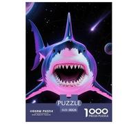 Shark Puzzle Intrattenimento Creativo 1000 Elementi Fierce Sea Beasts Puzzle Di Cartone Decora La Casa Giochi-rompicapo Per Adulti E Bambini 38x26cm/1000pcs