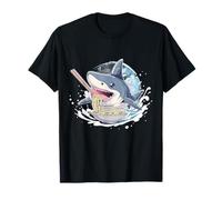 Shark Ramen Anime Kawaii Japanese Noodles Shark Ramen Bowl Maglietta