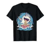 Shark Ramen Anime Kawaii Japanese Noodles Shark Ramen Bowl Maglietta