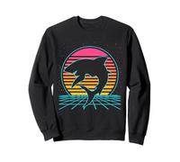 Shark Retro Vintage 70s 80s Style Funny Fish Lover Felpa