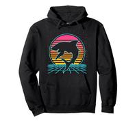 Shark Retro Vintage 70s 80s Style Funny Fish Lover Felpa con Cappuccio