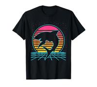 Shark Retro Vintage 70s 80s Style Funny Fish Lover Maglietta
