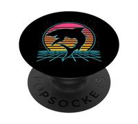 Shark Retro Vintage 70s 80s Style Funny Fish Lover PopSockets PopGrip Adesivo