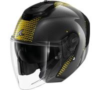 Shark RS Jet Carbon Ikonik Casco Jet, nero-oro, taglia L per maschi