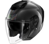 Shark RS Jet Carbon Ikonik, casco jet XL male Nero/Arcobaleno